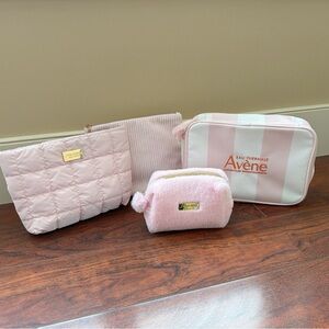 Pink Cosmetic Bag Set